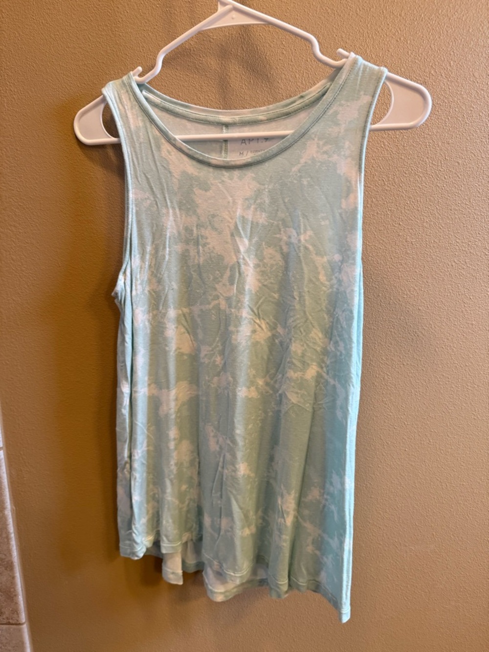 Apt. 9 Mint Blue White Tie-Dye Sleeveless Tank